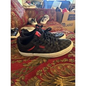 Vans Off The Wall Mens  Seldan Checkerboard - Black Red Size 7.5